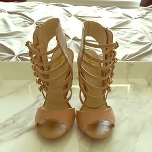 2Bebe stiletto heels with zipper enclosure